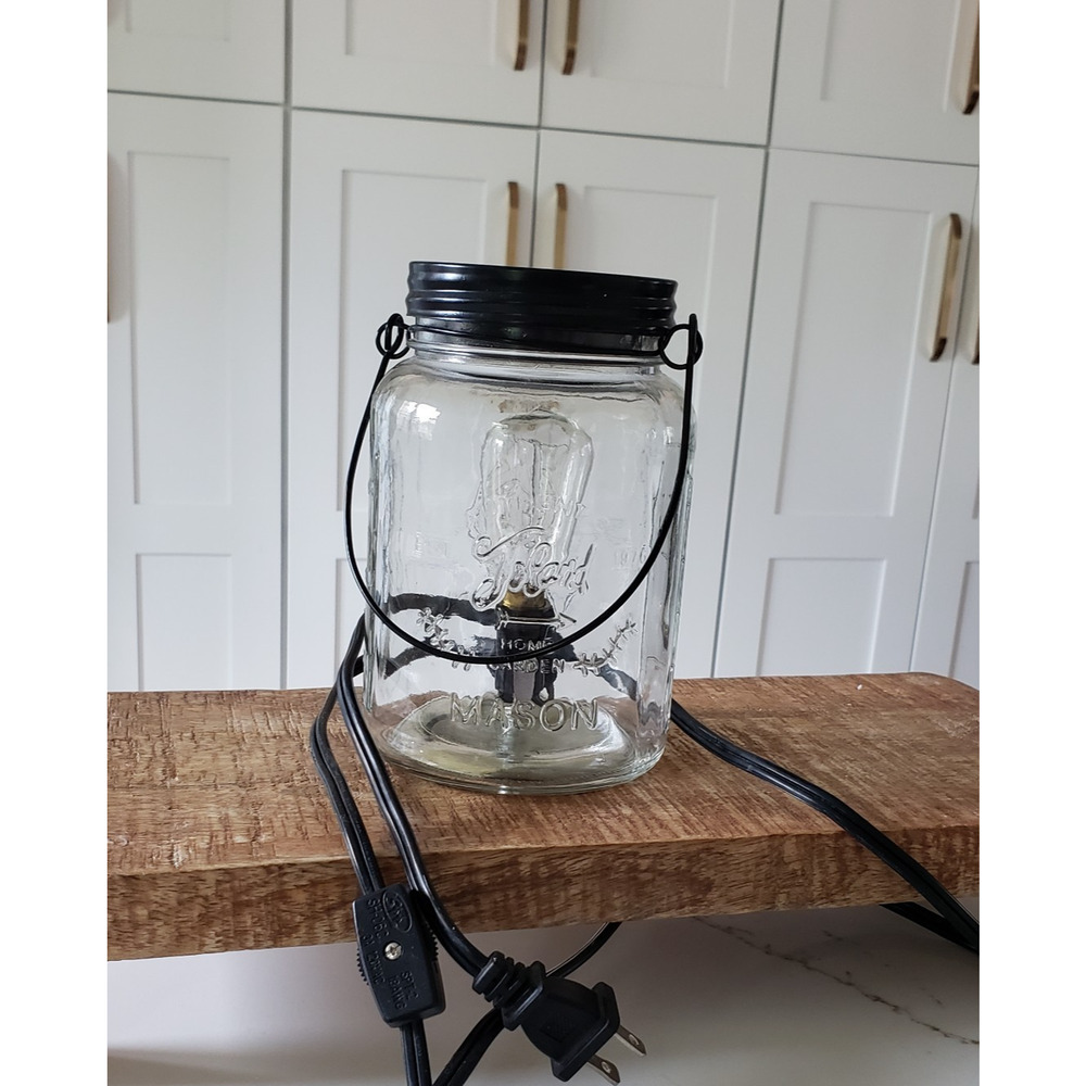 Mason Jar Candle Warmer Lamp Vintage Bulb Wax Melt Burner Glass Decor